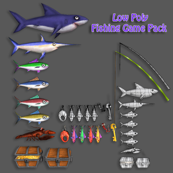 Low Poly Fishing - 3Docean 4416022