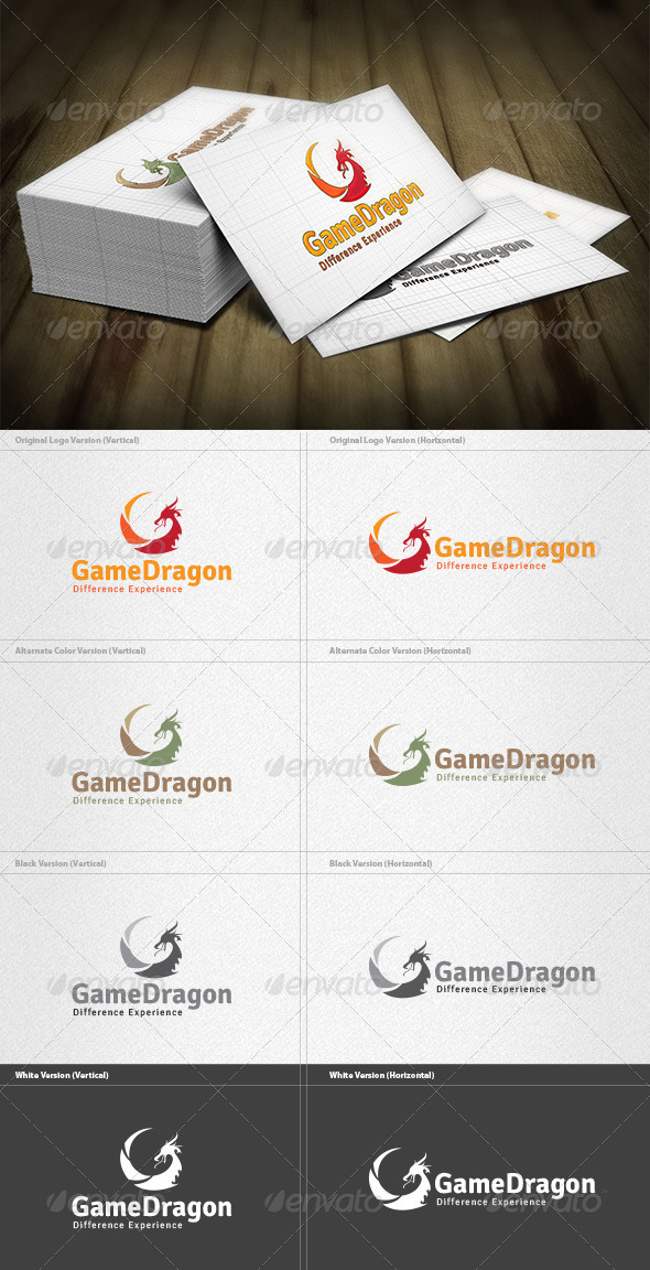 Dragon Game Logo - Animals Logo Templates