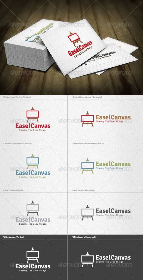 Easel Canvas Logo - Objects Logo Templates