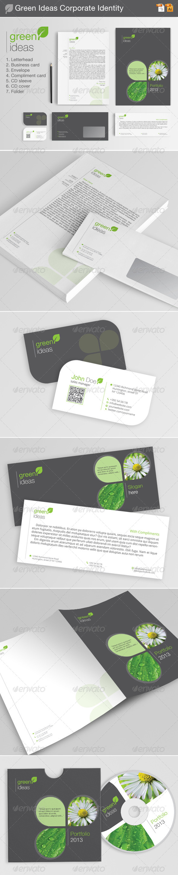 Green Ideas Corporate Identity - Stationery Print Templates