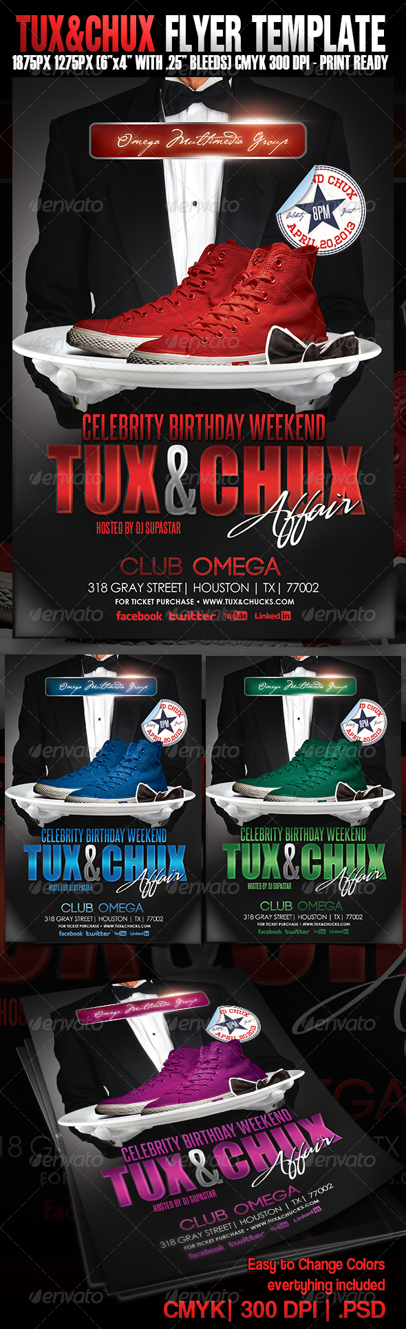 Tux & Chux Birthday Event - Events Flyers