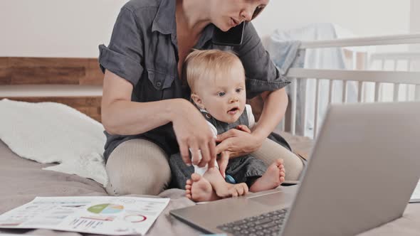 Mom Working and Babysitting alt