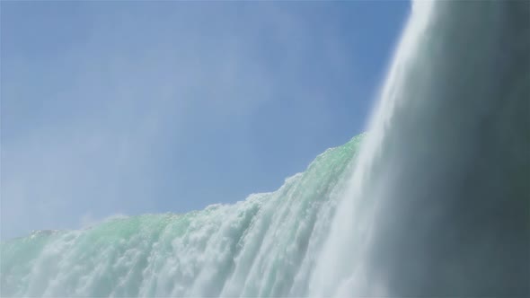 Niagara Falls Canada Slow Motion Slow Motion of the Back of the Horseshoe Falls As Seen From Under