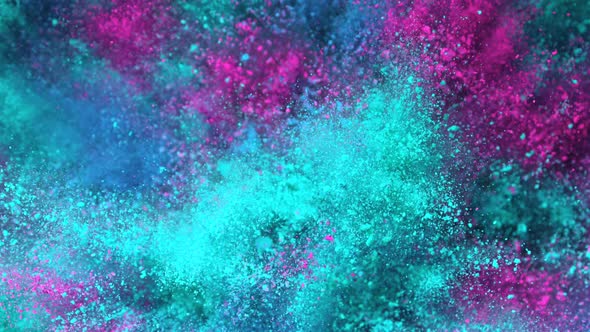 Super Slowmotion Shot of Color Powder Explosion at 1000Fps alt
