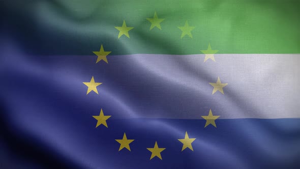 EU Sierra Leone Flag Loop Background 4K
