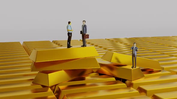 Miniature People Gold Corporate Business