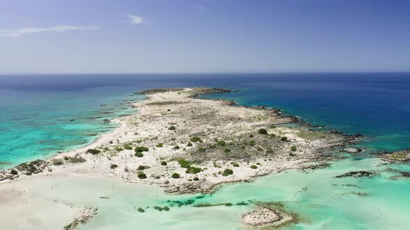 Aerial view of Elafonisi beach. alt