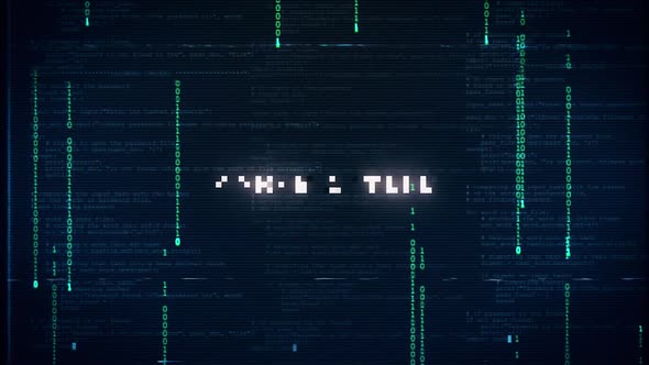 Cyber Attack hacking warning message with noise and glitch effect. alt