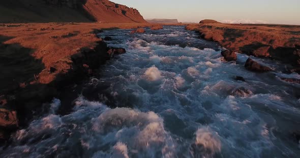 Aerial Iceland River Rapids alt