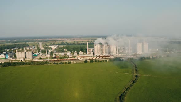 Dolomite Processing Plant Pollute the Atmosphere, Emission to Atmosphere From Industrial Pipes