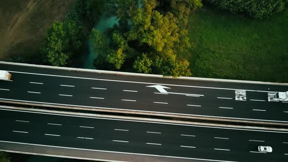 Aerial Drone Footage Close Up of the Road alt