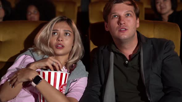 People Audience Watching Movie in Cinema Theater alt