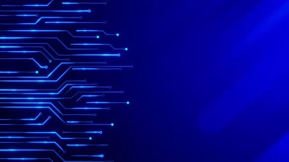 Circuit Board with moving electrons Data Flow ., Motion Graphics ...