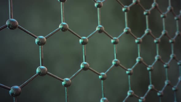 Loopable graphene structure Rows of carbon atoms. Honeycombs Science technology alt