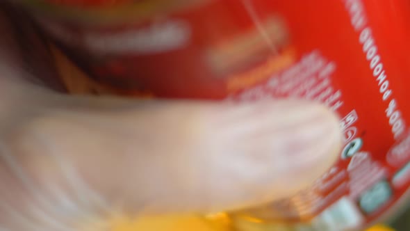 Pour the Lightly Canned Tomatoes Over the Chorizo Ingredients That are Frying alt