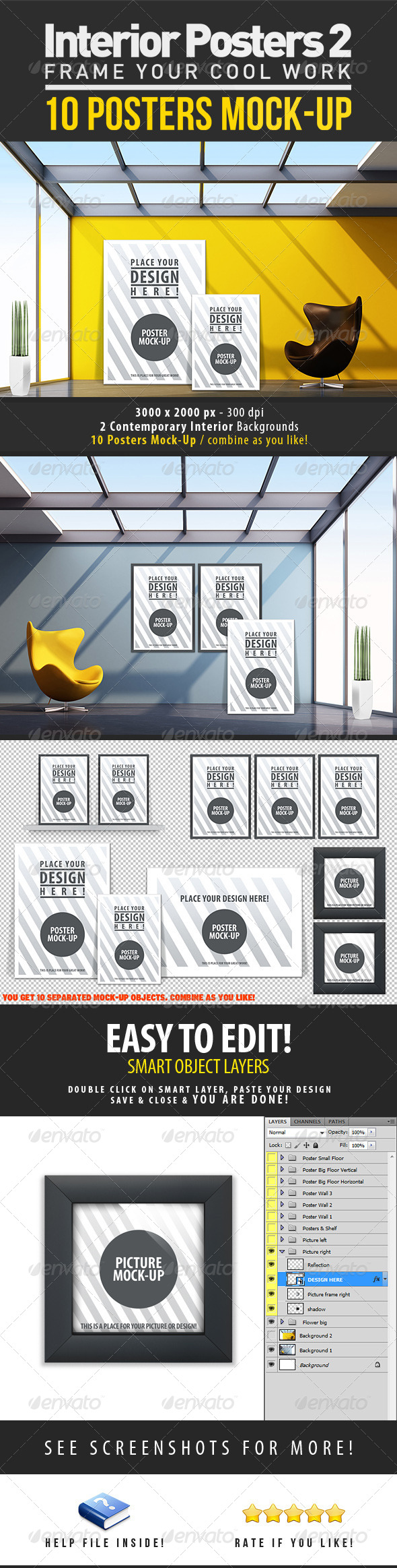 Interior Posters Mock-Up Vol.2 - Miscellaneous Product Mock-Ups