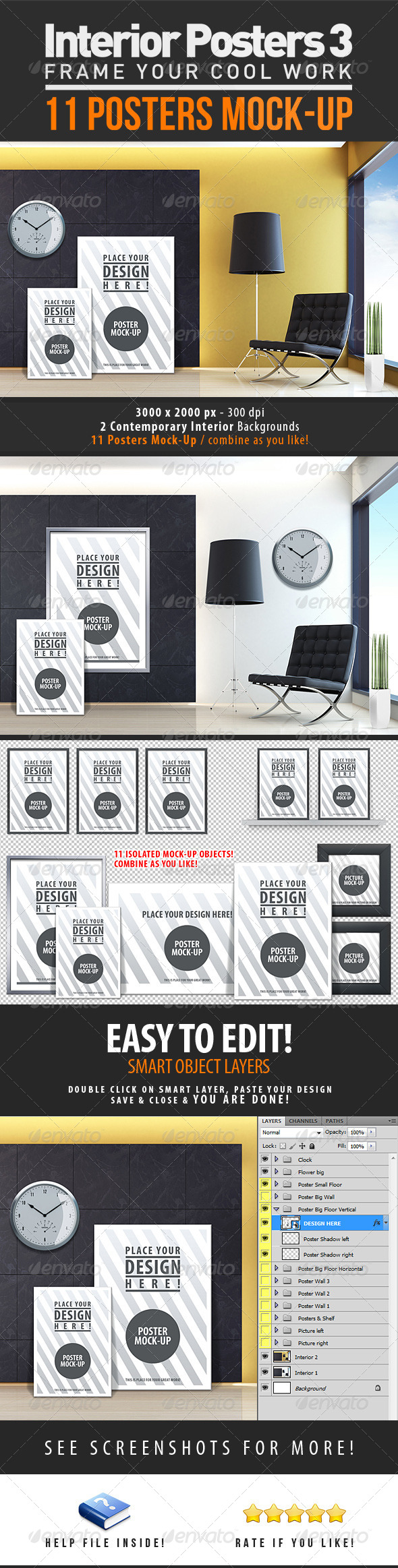 Interior Posters Mock-Up Vol. 3 - Miscellaneous Product Mock-Ups
