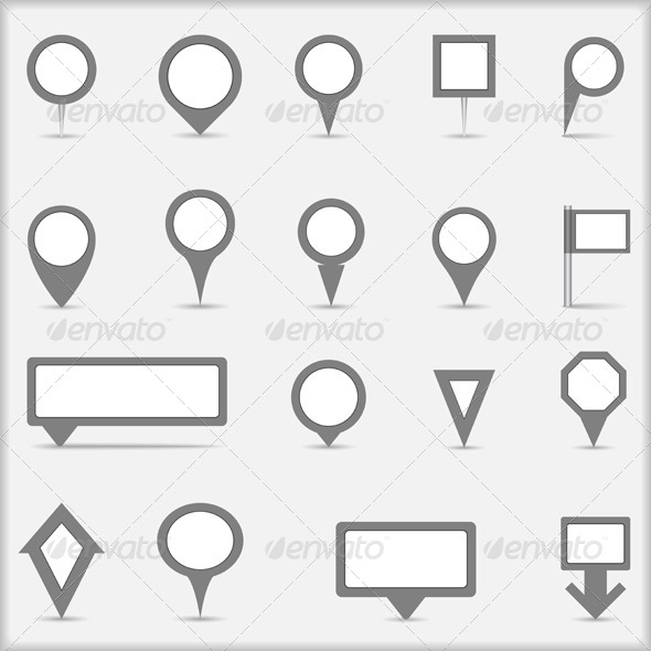 Map Markers - Web Elements Vectors