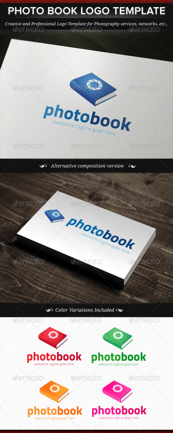 Photo Book Logo Template - Objects Logo Templates