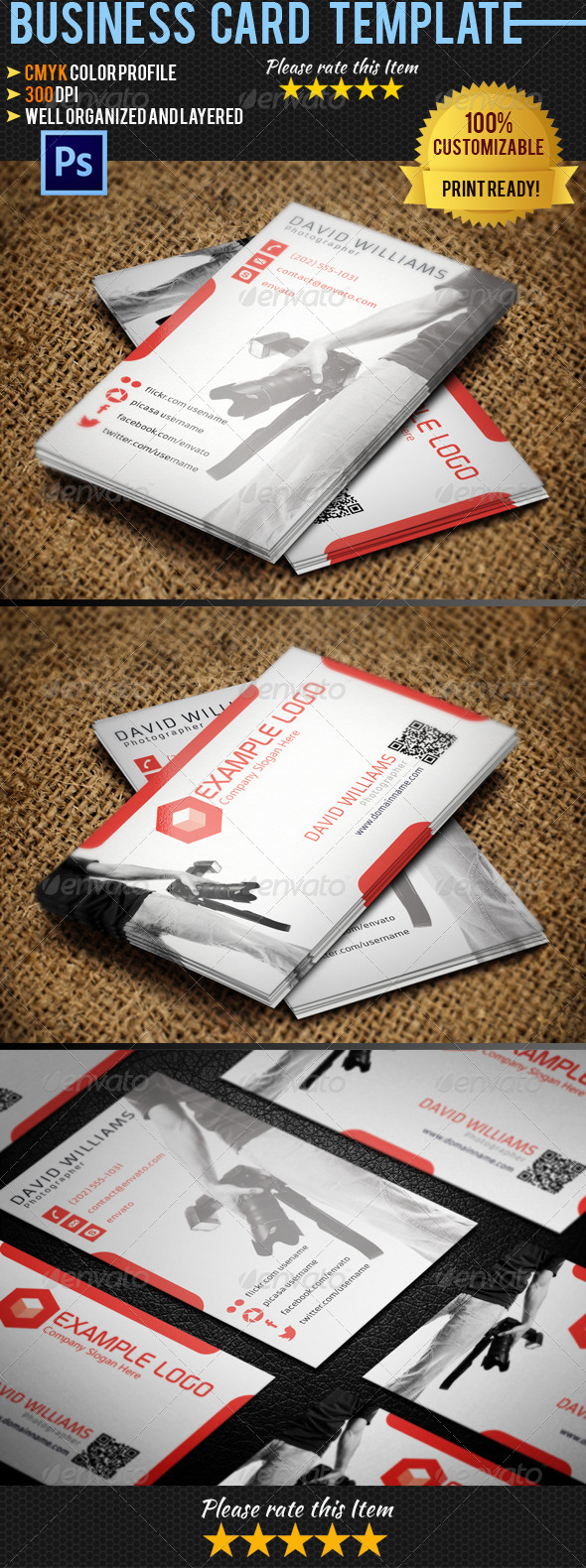 Photographer Business Card 04 - Industry Specific Business Cards