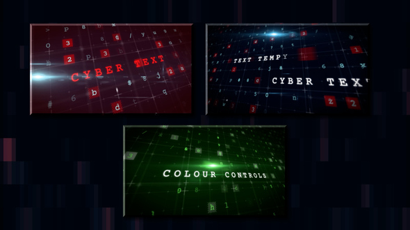 Cyber Text Premiere Pro template preview