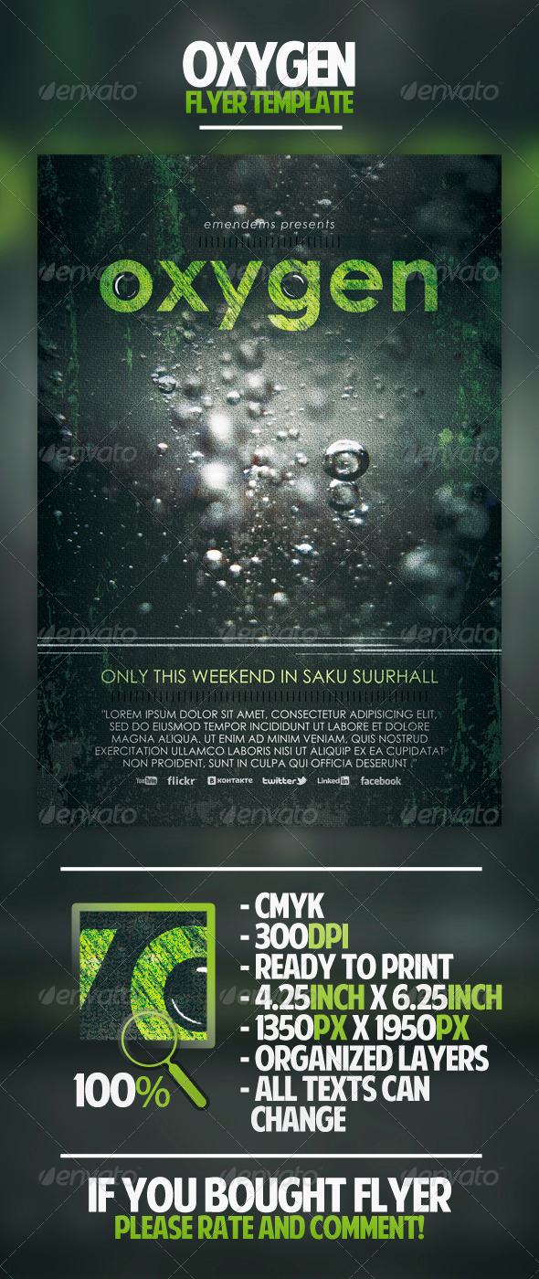 Oxygen Flyer Template - Miscellaneous Events