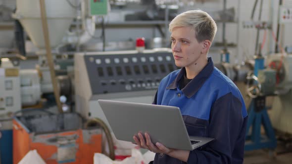  Female Plant Worker with Laptop alt