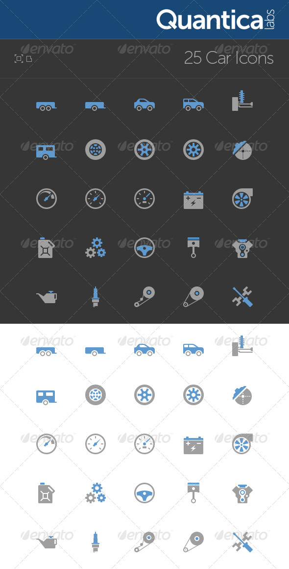 25 Car Icons - Technology Icons