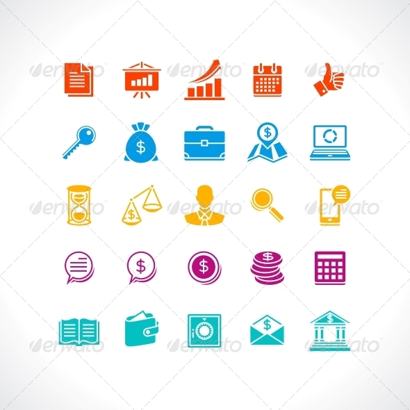Set of Business and Money Web Icons. - Concepts Business
