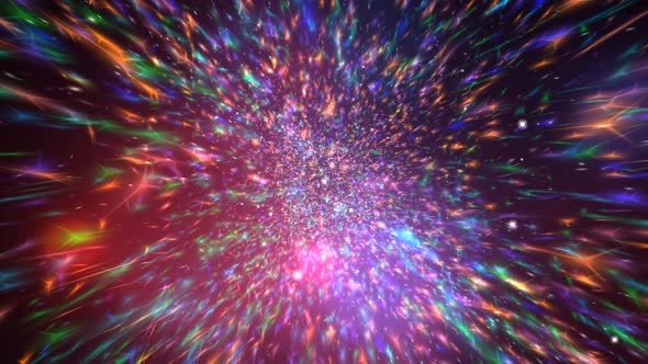 Deep Space Massive Particles Motion Background