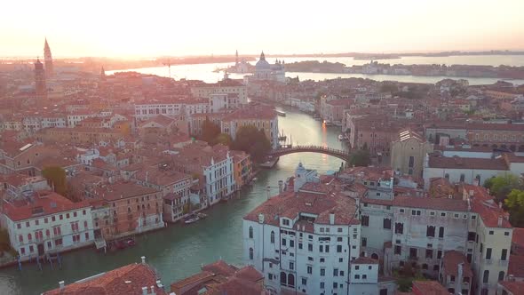 Aerial View of Venice. Sunrise alt