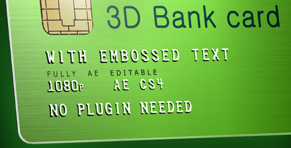 3D Bank Card - VideoHive 4441695