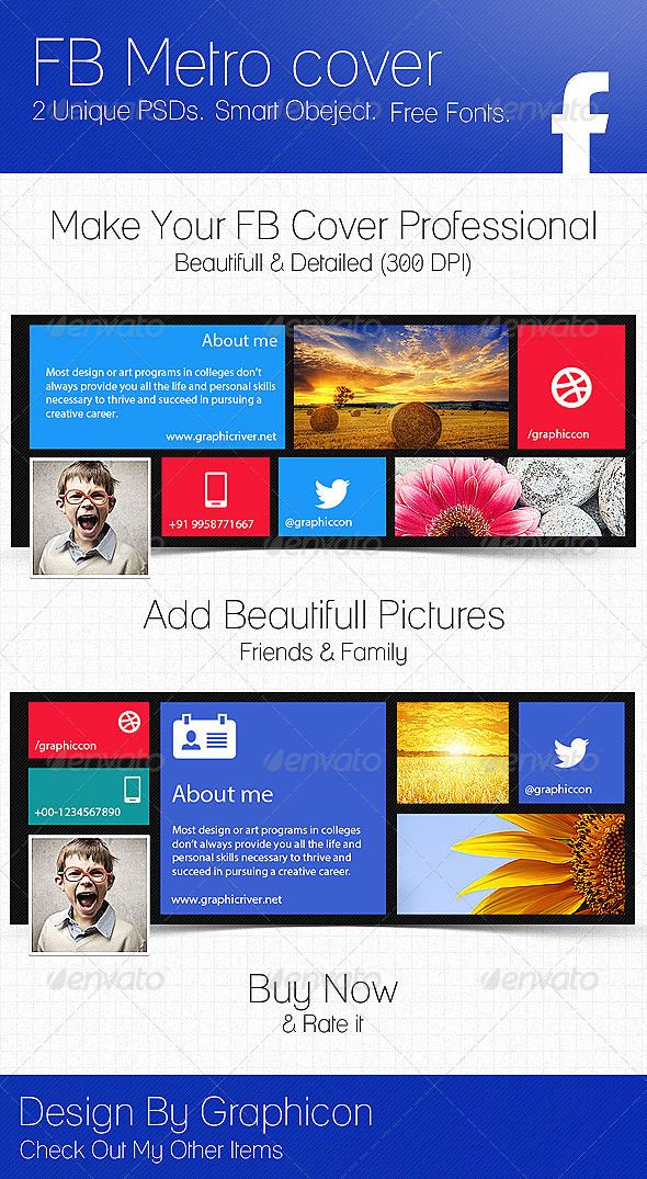 FB Metro Style Covers - Facebook Timeline Covers Social Media