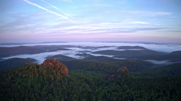 Aerial Hyperlapse of Fog in a Mountain Gorge