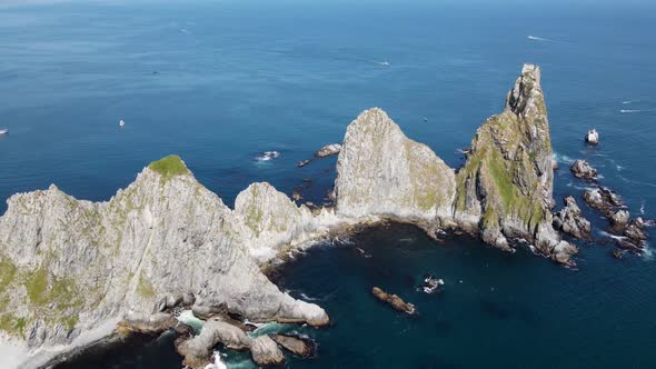 rocks in the ocean on the coast