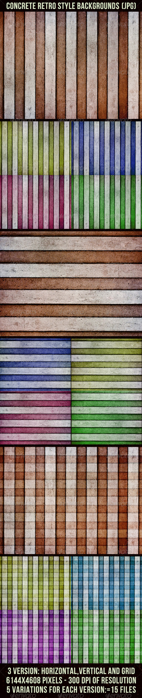 Concrete Retro Backgrounds - Patterns Backgrounds