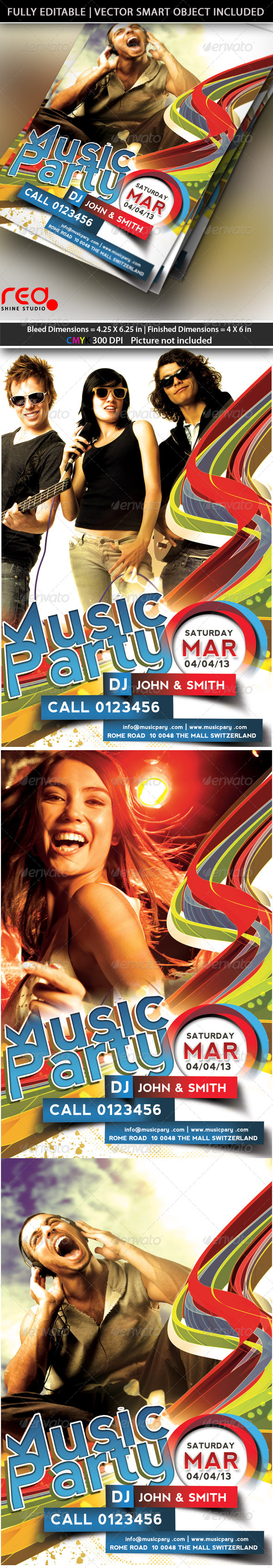 Music Party Flyer Template - Clubs & Parties Events