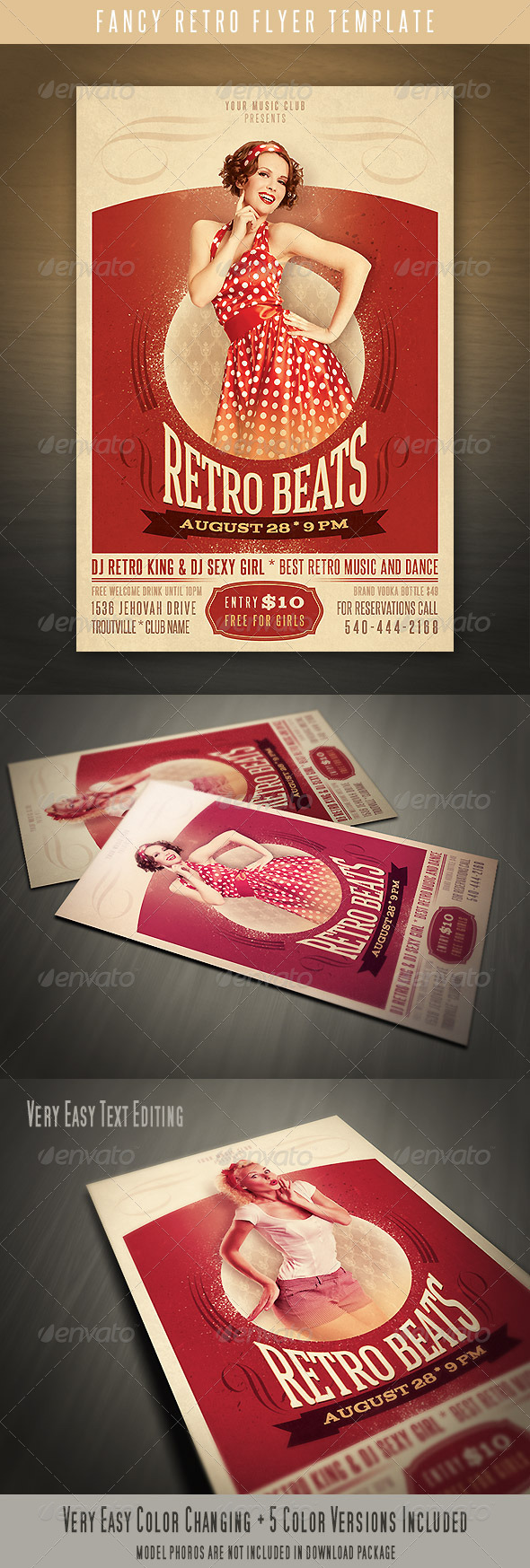 Fancy Retro Flyer - Clubs & Parties Events