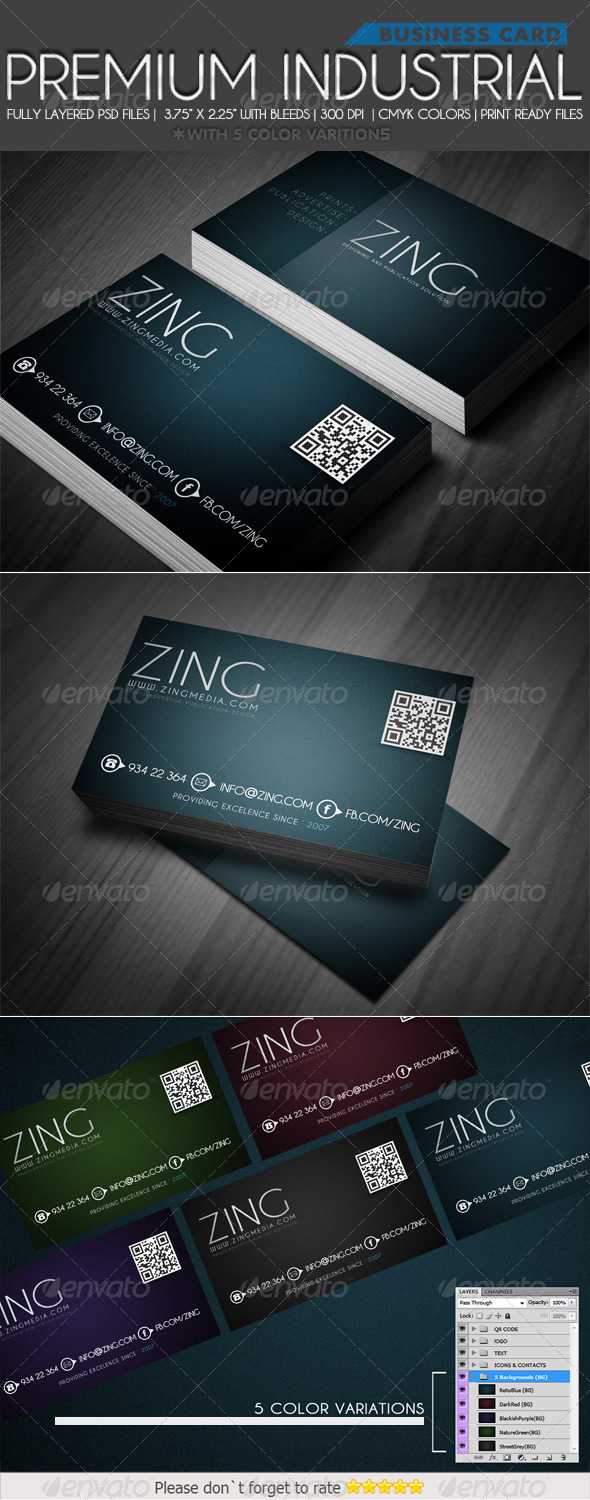 Premium Industrial Business card - Business Cards Print Templates