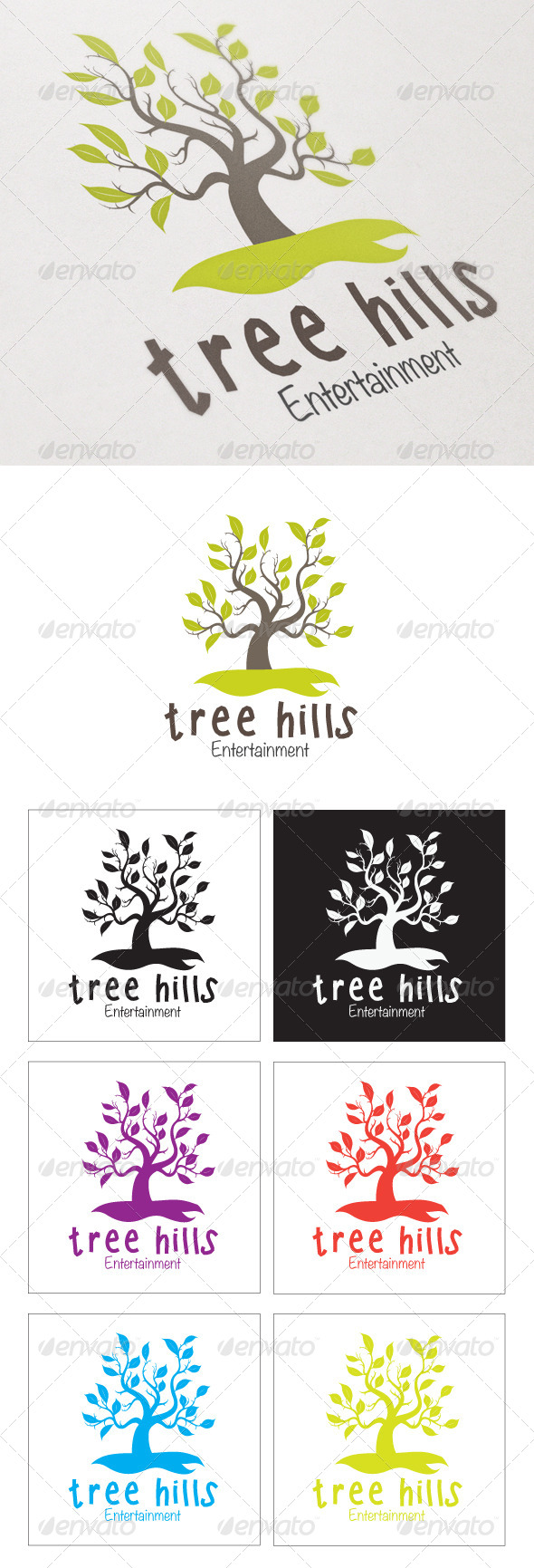 Tree Hills - Nature Logo Templates