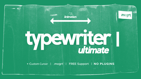 Typewriter Premiere Pro template preview