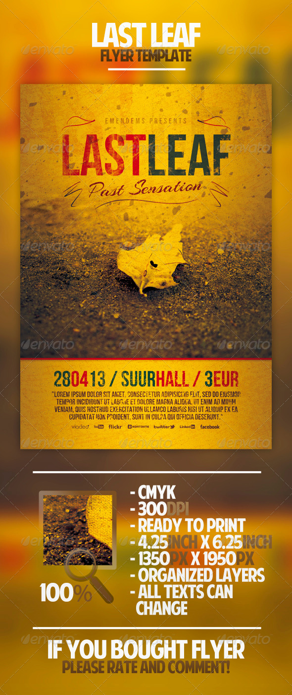 Last Leaf Flyer Tamplate - Miscellaneous Events