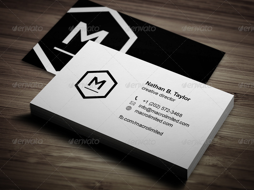 Black White Business Card By Flowpixels Graphicriver