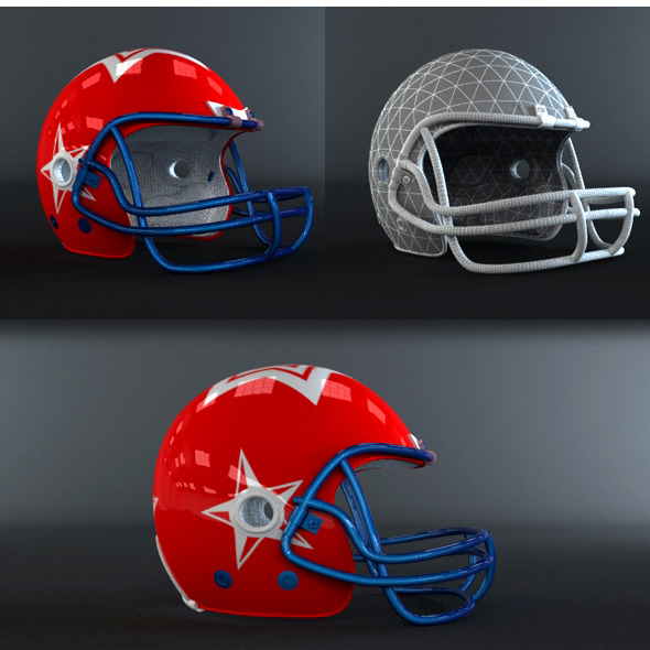American Football Helmet - 3Docean 4445497