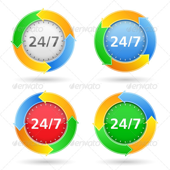 24/7 Badge - Services Commercial / Shopping