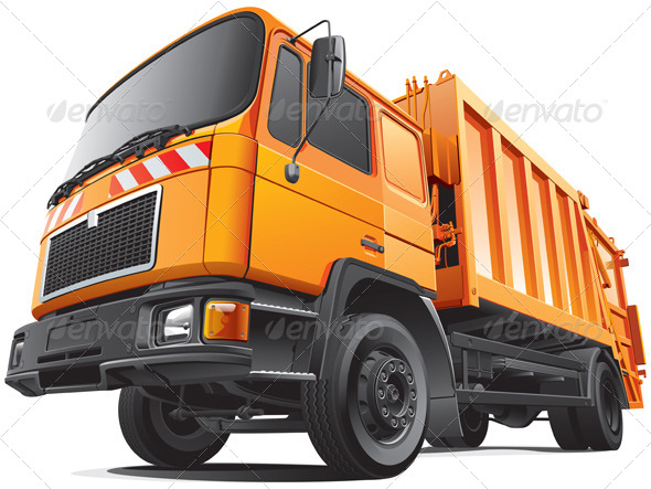 Compact Garbage Truck - Vectors