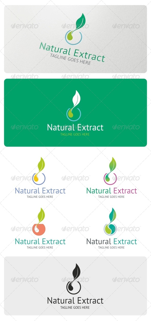 Natural Extract Logo Template - Nature Logo Templates