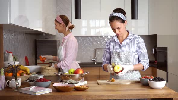 Women Cooking on Kitchen