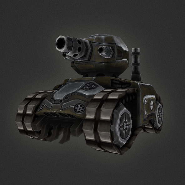 Low poly RTS Tank 01 by BITGEM | 3DOcean