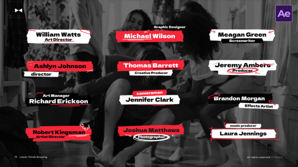 Lower Thirds Drawing  AE Elements template preview